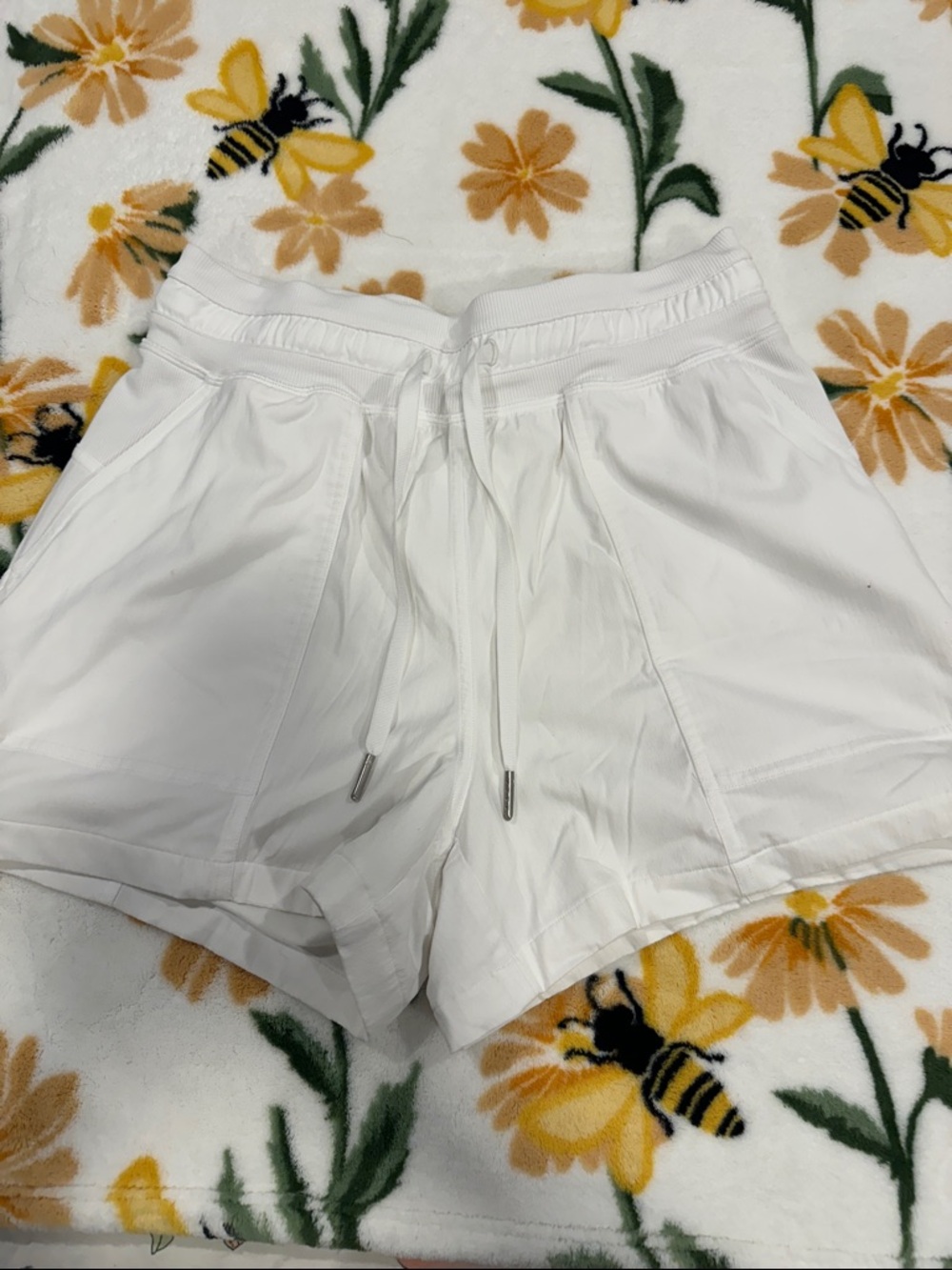 lululemon athletica White Drawstring Athletic Shorts